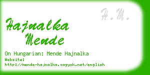 hajnalka mende business card